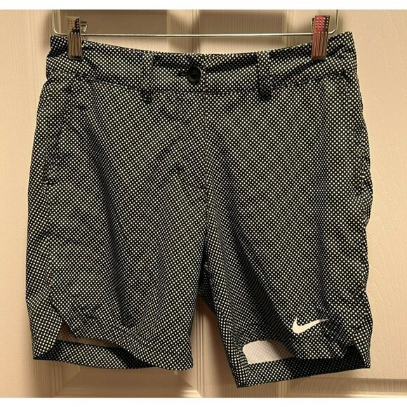 Nike Golf | Black‎ White Polkadot Shorts Sz 4 - Picture 1 of 9
